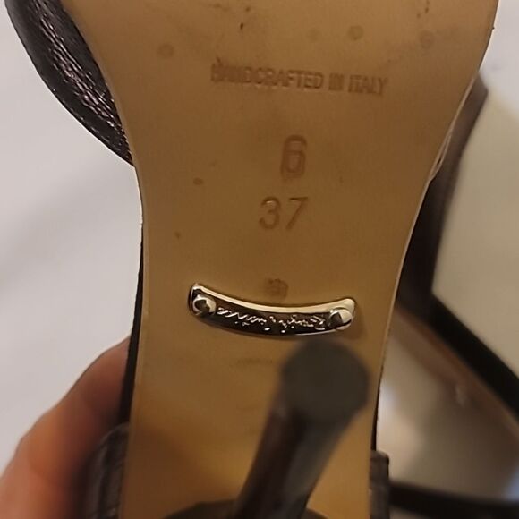 Rough Justice peep toe heels size 37 6us - Picture 5 of 7